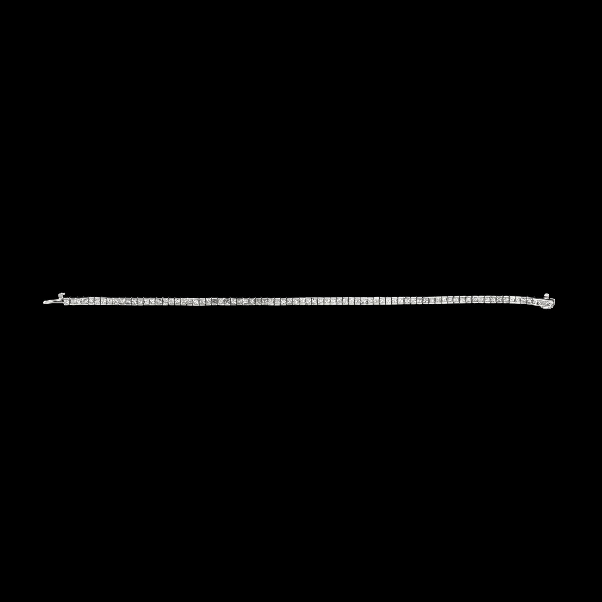 ARMBAND, prinsesslipade diamanter, tot. ca 3,5 ct.