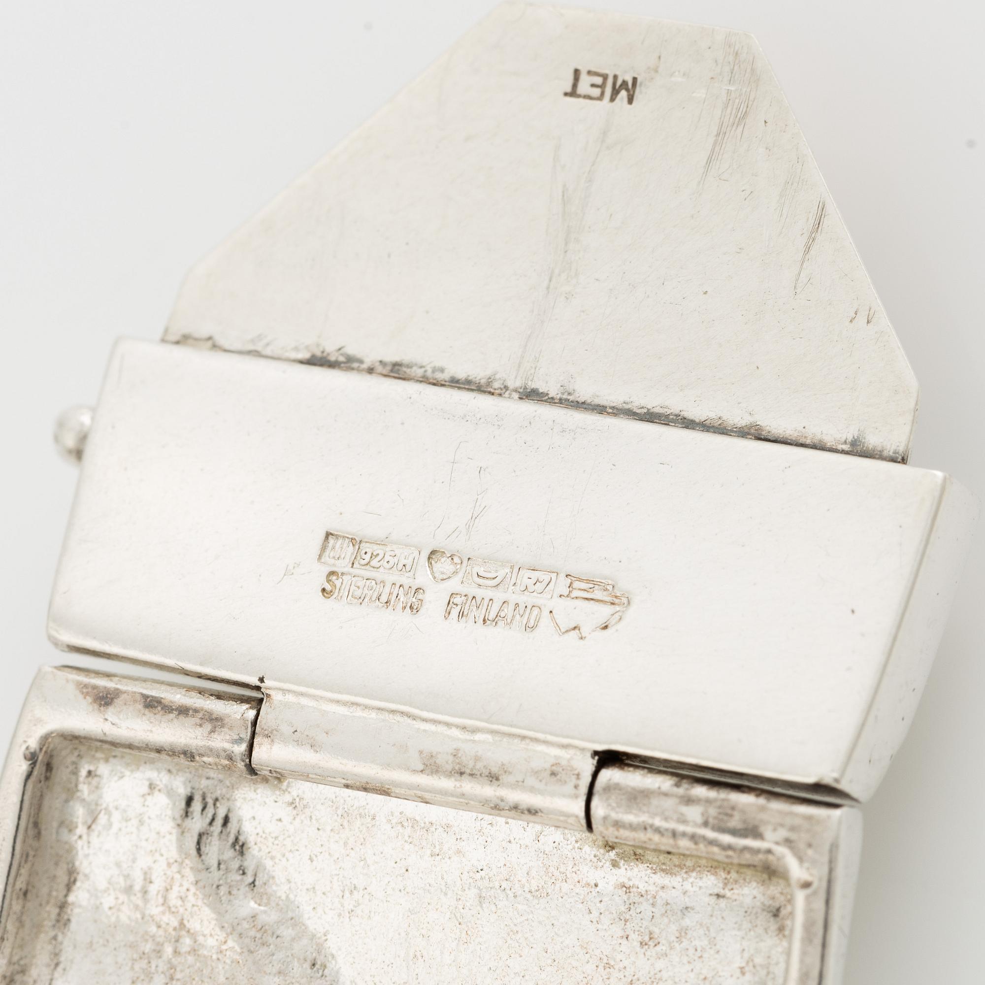 Björn Weckström, bracelet, "Moon Bridge", silver. Lapponia, Helsinki 1970.