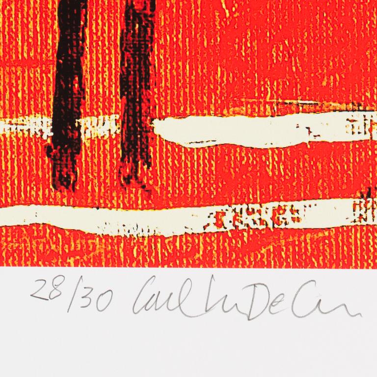 Carl Johan De Geer, lithograph in colours, signed 28/30.