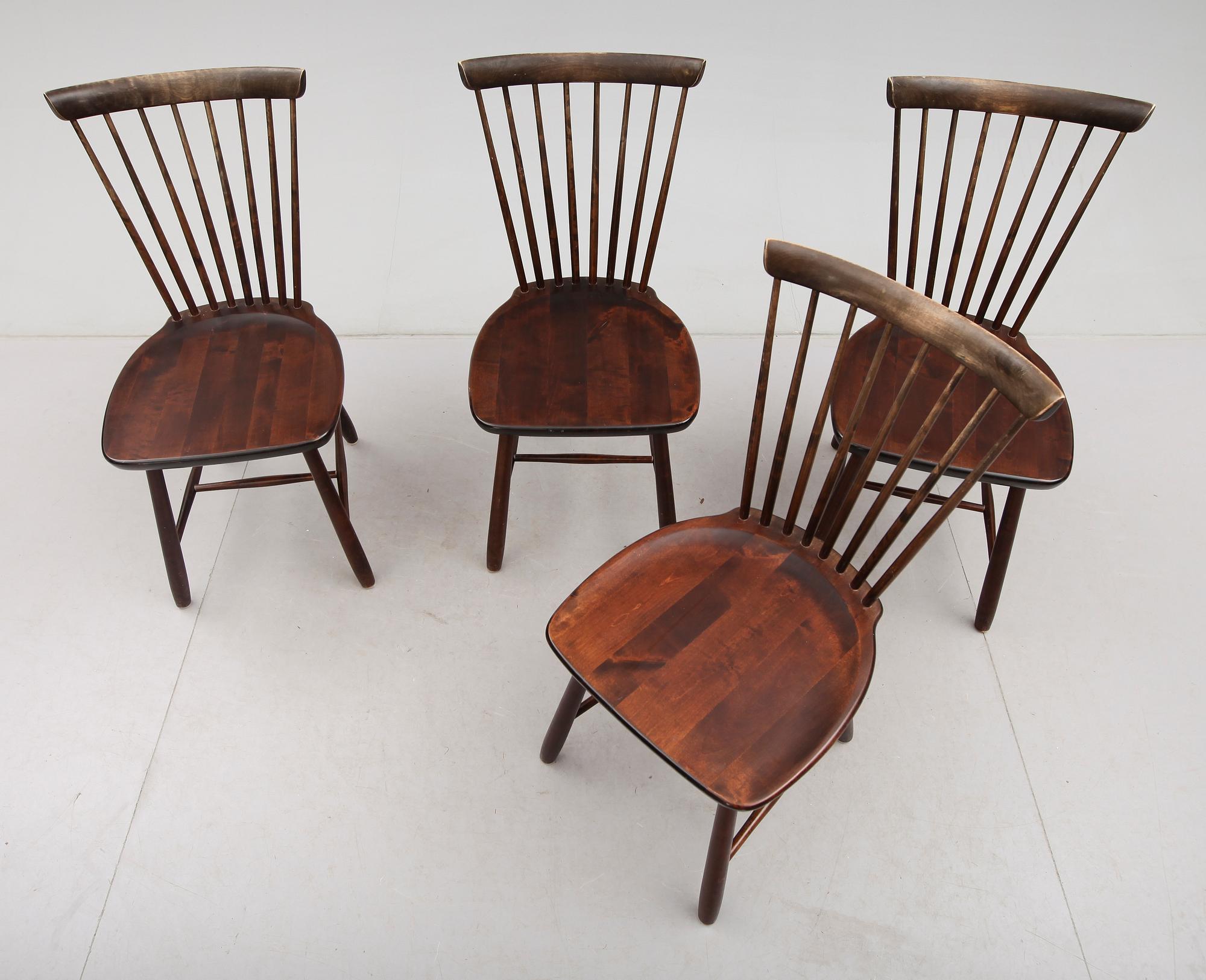 STOLAR, 4 st, "Lilla Åland", Carl Malmsten, 1900-talets första hälft.