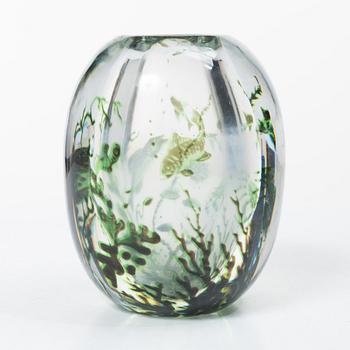 Edward Hald, A “fish graal” vase, Orrefors, mid-20th century.