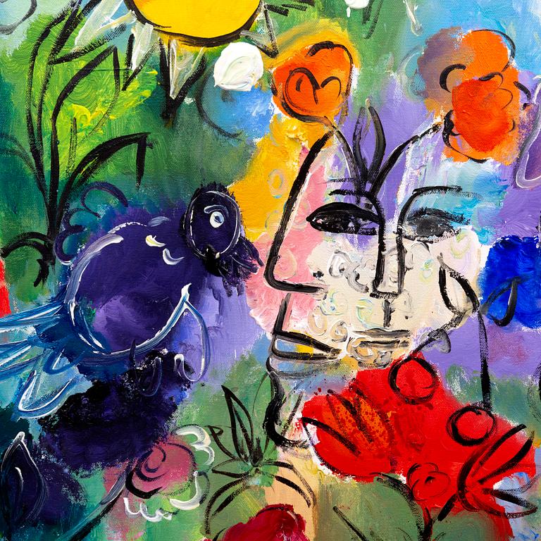 Dagmar Glemme, olja på duk, signerad.