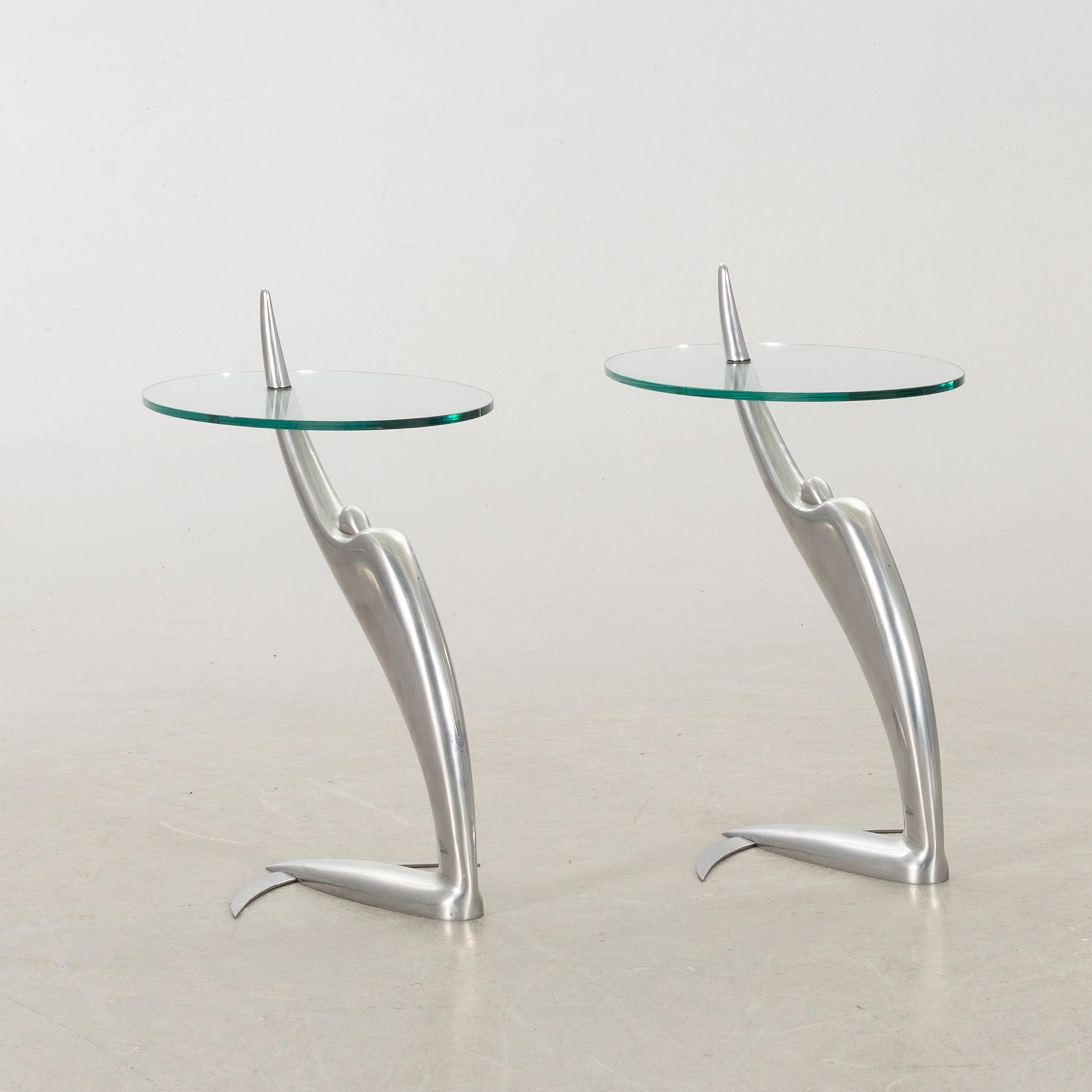PIERANGELO CARAMIA ''Arcadia Swing'', a pair of tables.