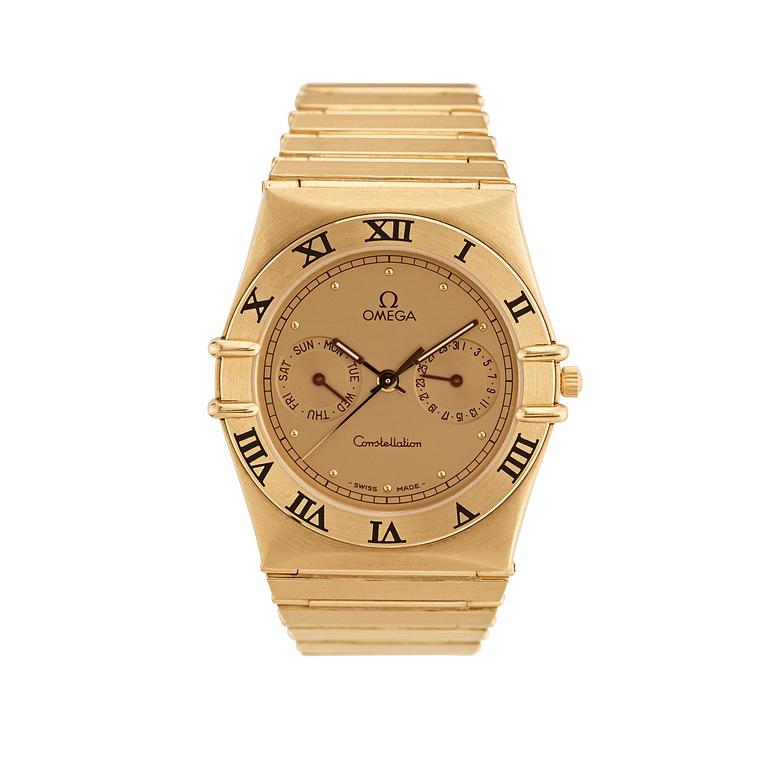 OMEGA - Constellation, "Hibou". Gold. Quartz. Ø 33mm. Late 1980s.