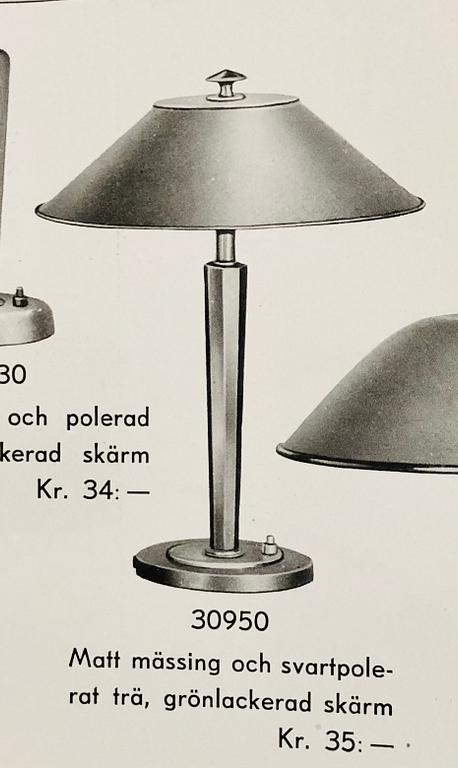 Bertil Brisborg, a table lamp, model "30950", Nordiska Kompaniet, 1940s.