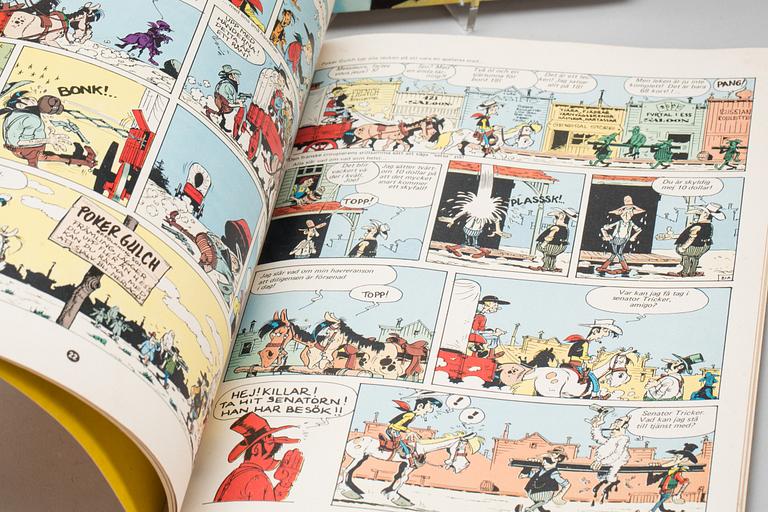 SERIETIDNINGAR, 30 st. Lucky Luke. 1971-1987.