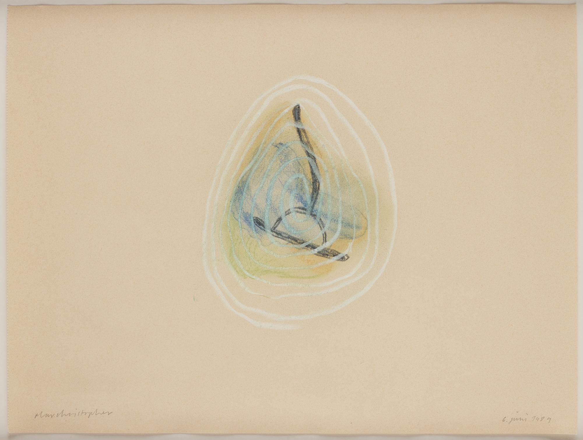 Olav Christopher Jenssen, mixed media on paper, signed and dated 6 juni 1989.