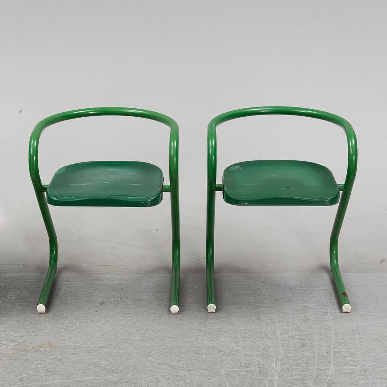 Börge Lindau & Bo Lindekrantz, stolar, 4 st, ur "S70"-serien, Lammek, 1970-tal.