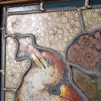 A fire screen, Maple & Co, England, circa 1900.