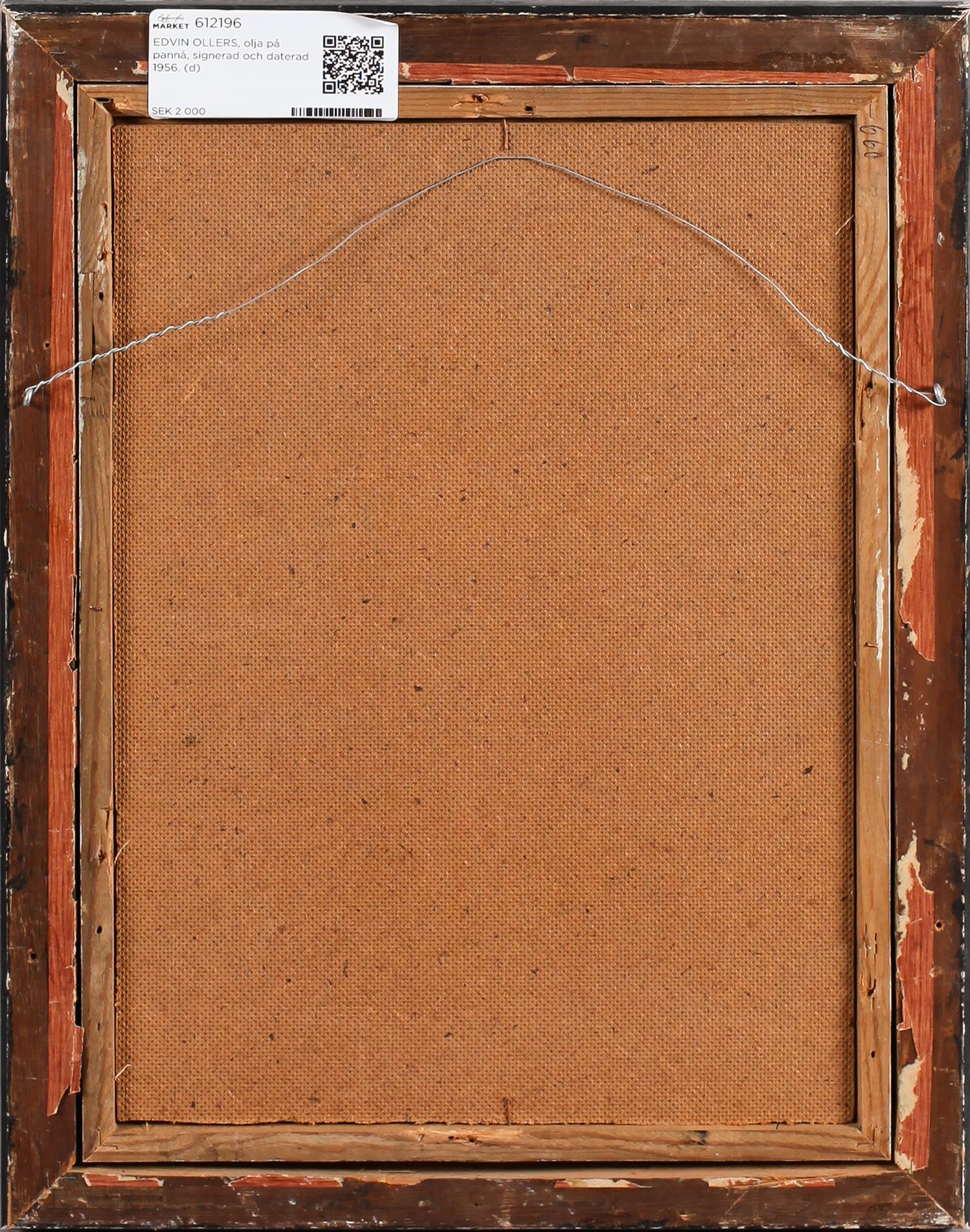 EDVIN OLLERS, olja på pannå, signerad och daterad 1956.