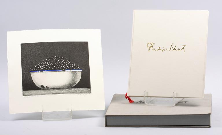 VON SCHANTZ, PHILIP. Bok med litografi. "Philip von Schantz Grafiker", 1979. Sign o numr 120/200.