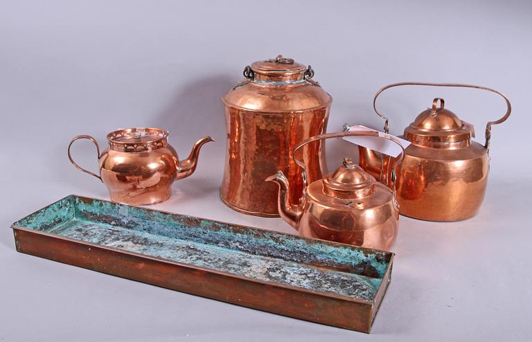 PARTI KOPPAR, 5 delar, 1800/1900-tal.