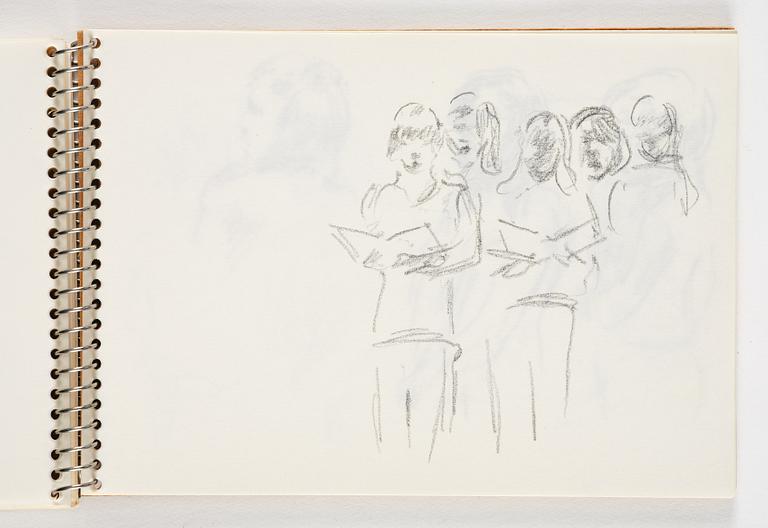 Lotte Laserstein, 4 skissböcker med blyertsteckningar.