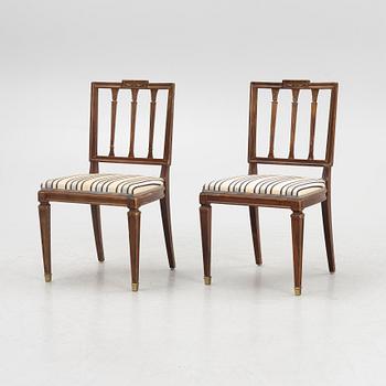 Stolar, 6 st gustaviansk stil, 1900-talets första hälft.