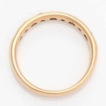 A 14K gold half eternity ring, set with brilliant-cut diamonds, total approximately 0.26 ct. Timanttiset, Helsinki 1997.