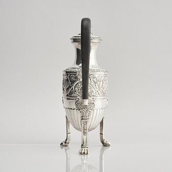 Adolf Zethelius, kaffekanna, silver, Stockholm 1832. Empire.