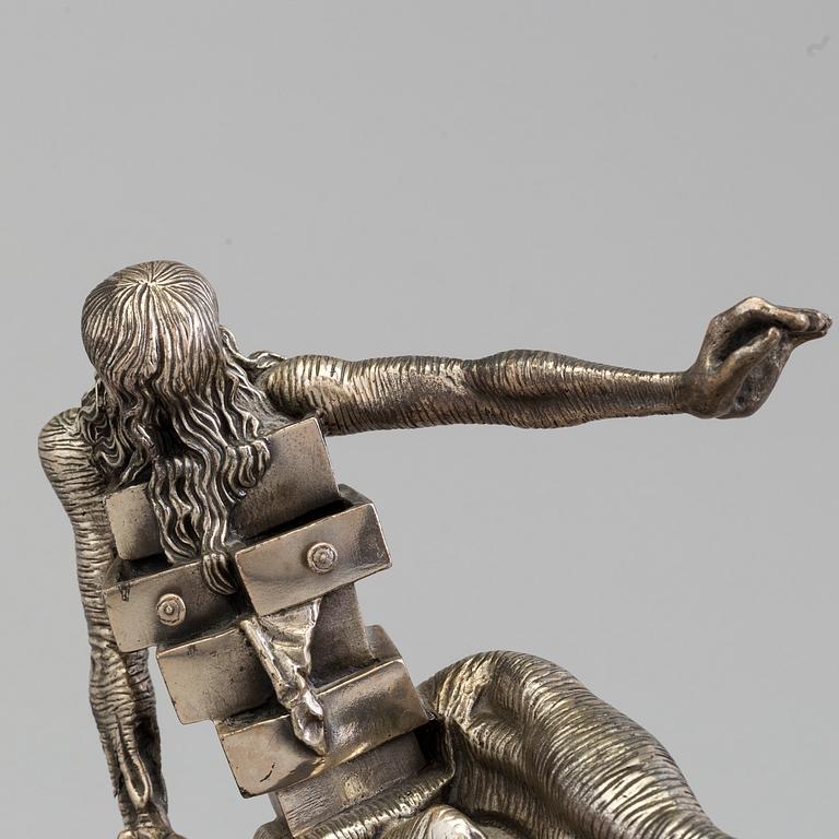 SALVADOR DALÍ, sterling silver, 1982, signed Dali and numbered 068/330-A. Founders marks Foneria Mirbosa, Barcelona.