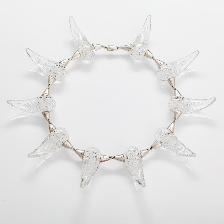 Björn Weckström, "Jibo", a serling silver and acrylic necklace, limited edition 20/50. Lapponia 2008.
