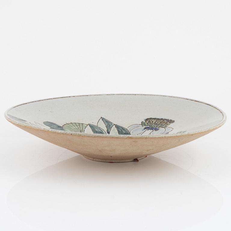 Lisa Larson, a signed stoneware bowl, unique, Gustavsberg Studio 1978.