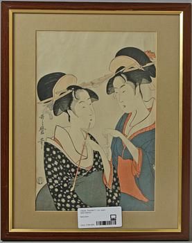 TRÄSNITT, 3 st, Japan, 1800/1900-tal.