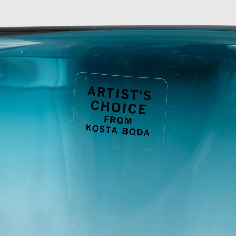 Göran Wärff, a glass vase and a bowl, 'Vision', Kosta Boda.