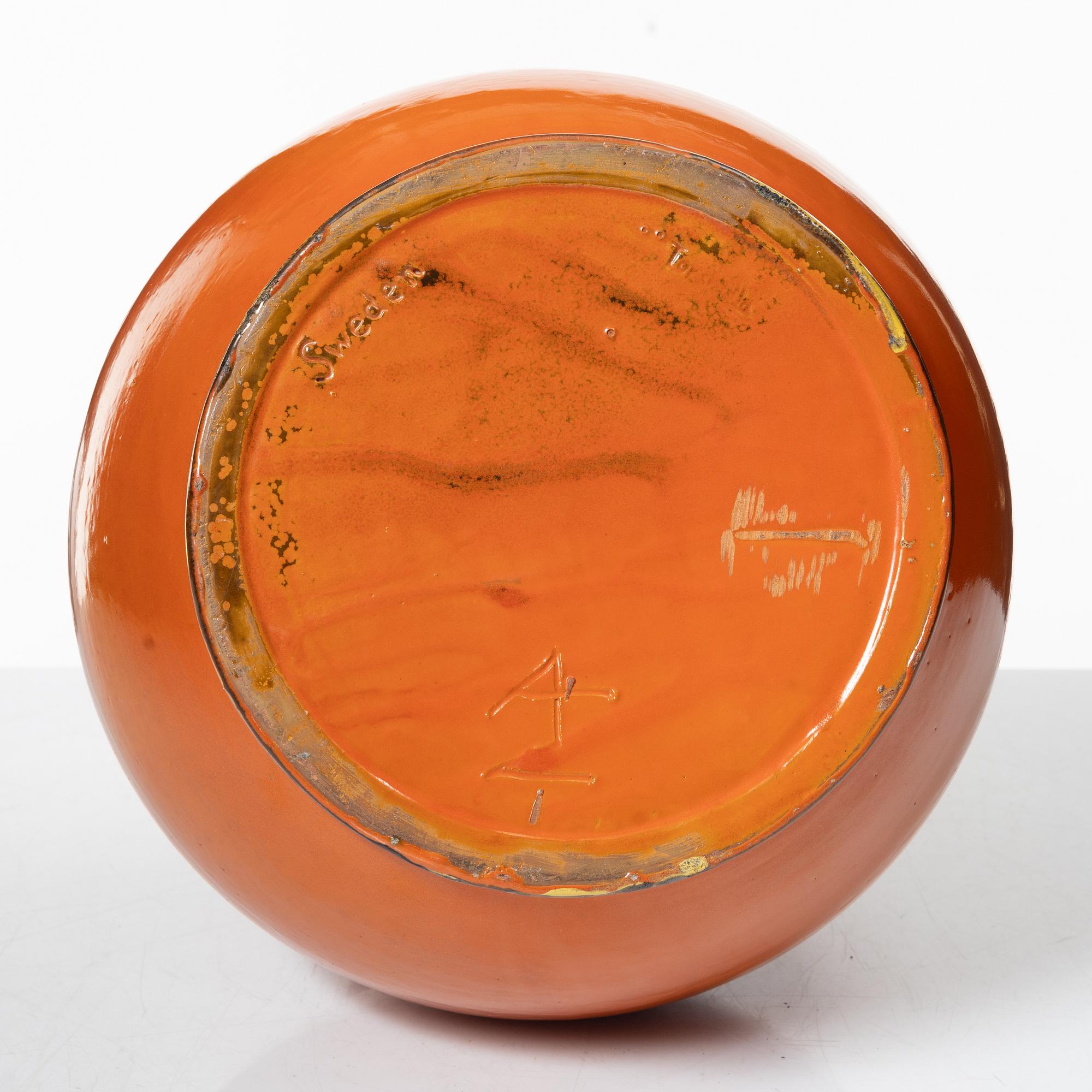 Allan Ebeling, a glazed ceramic vase, Torshälla.