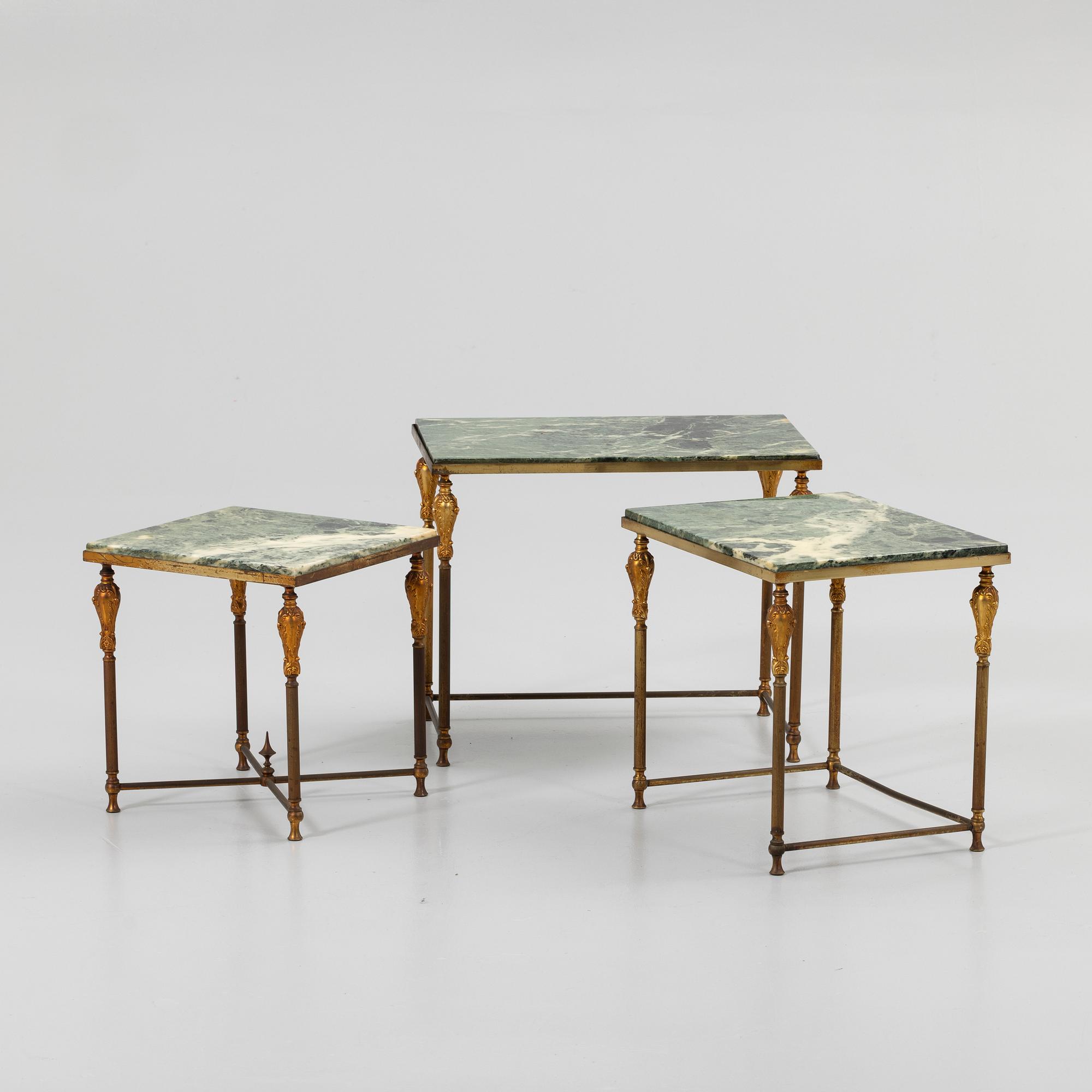 Nest of tables, 3 parts, second half of the 20th century.