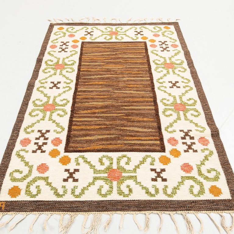 Rug, flat weave, approx. 224 x 136 cm.