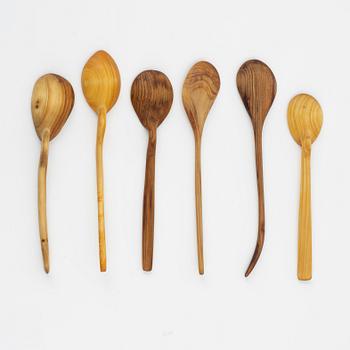 Magnus Ek, a set of six wood spoons for Oaxen Krog.