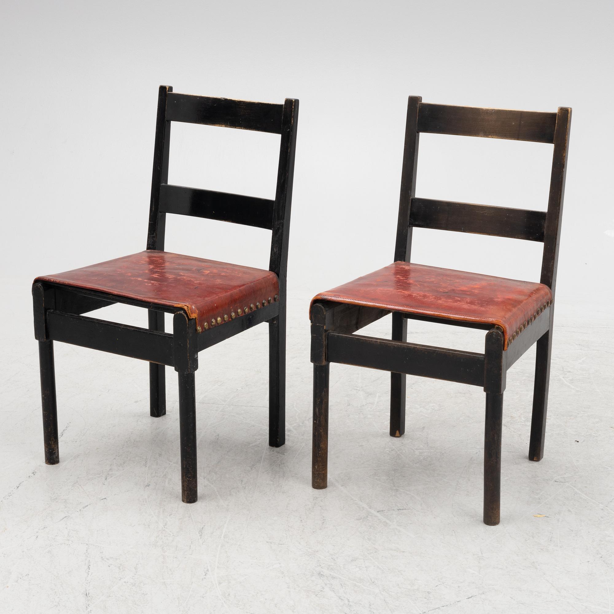 Chairs, a pair, functional style, 1930s.