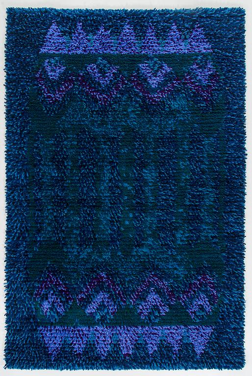 Terttu Tomero, A rya rug, model for Neovius and Solo. Circa 210 x 140 cm.