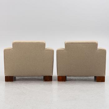 A pair of easy chairs, Swedish Modern, 1930s.