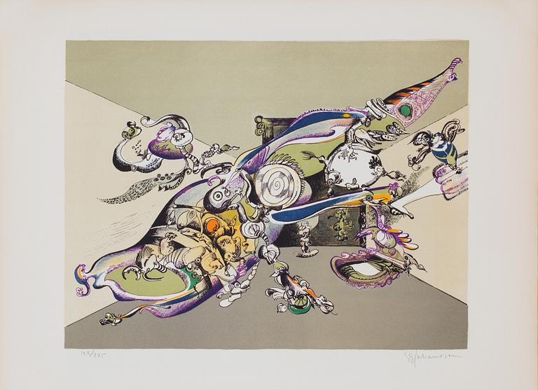 MAPP, 6 grafiska blad, "Fantastika", AH Grafik Ab, Stockholm. Signerade och numrerade 122/275.