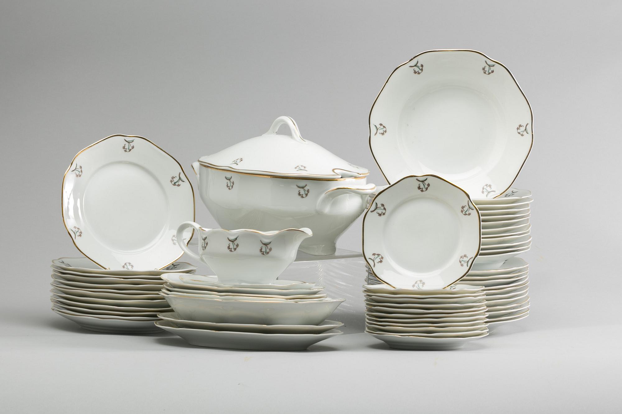 SERVIS, ca 50 delar, porslin, Karlskrona.