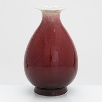 A flambé glazed Chinese vase, 20th Century.