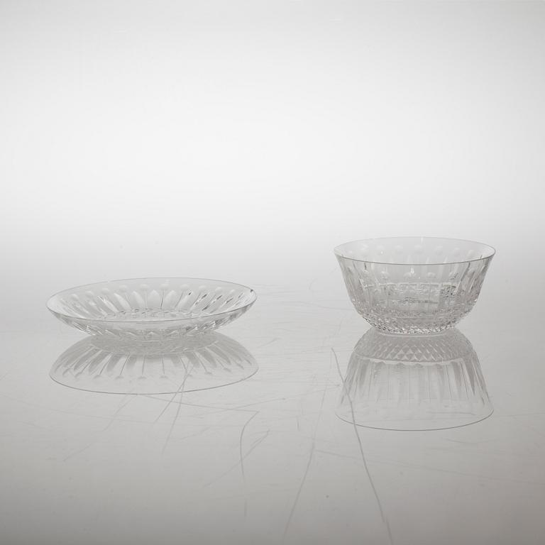 A glass tableware collection of 61 pcs, "Tommy" by Saint-Louis, France, late 20th century.