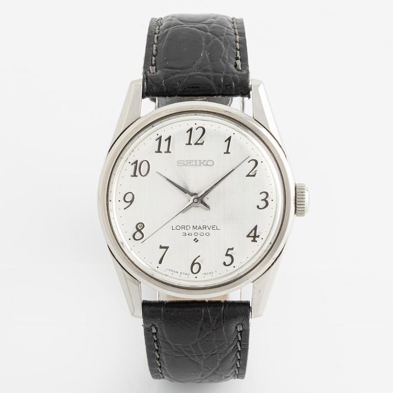 Seiko, Lord Marvel, 36000, "Linen Dial", "High-Beat Collection", armbandsur, 35,5 mm.