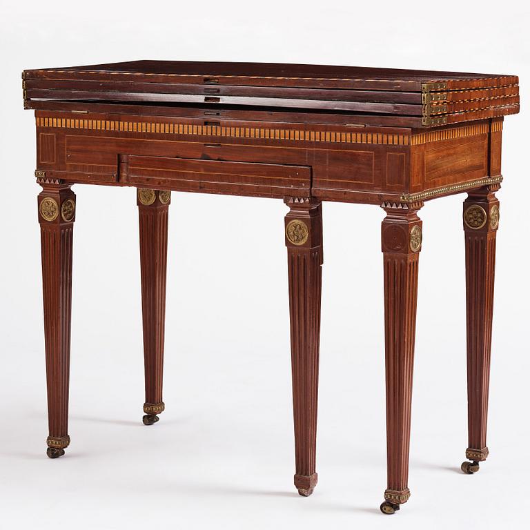 A Louis XVI north European games table, late 18th century.