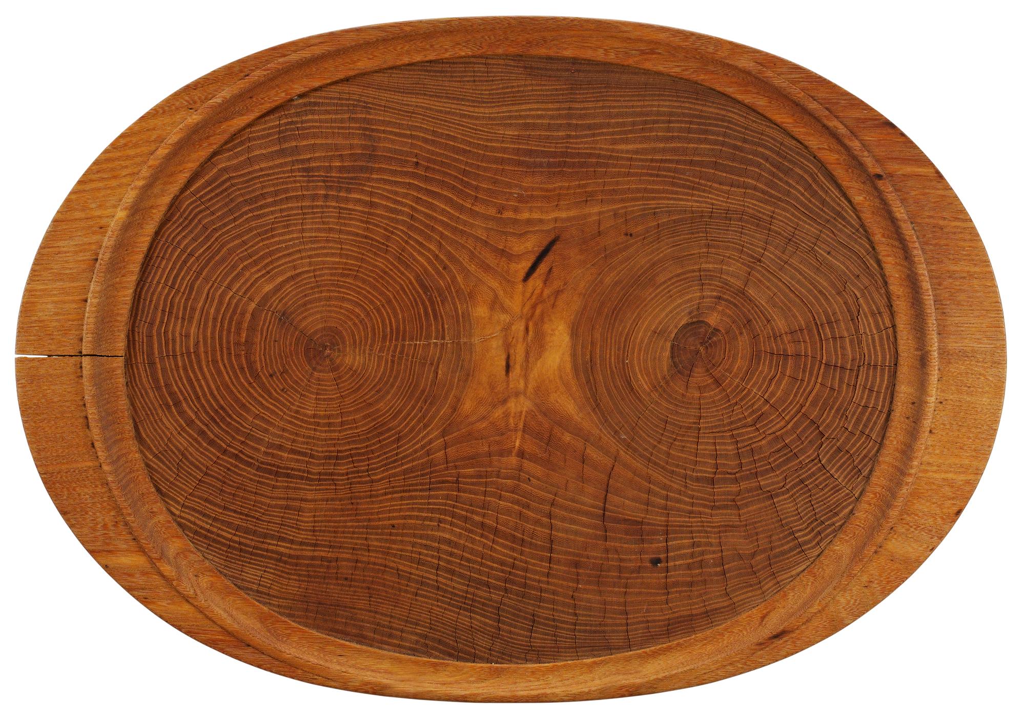 A Carl-Axel Acking elm tray/dish executed from an elm tree taken from the family garden.