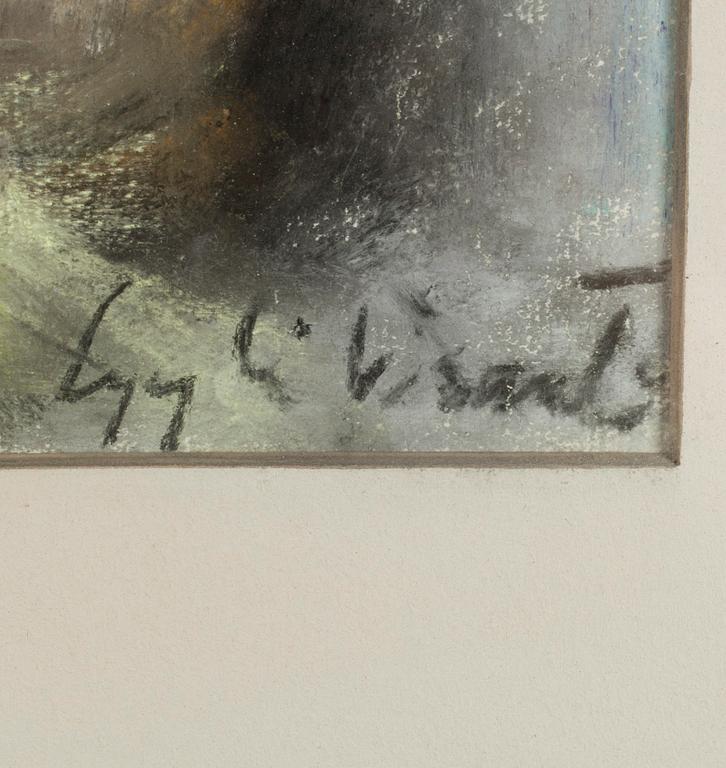 LYYLI VISANTI, pastell på papper, signerad.