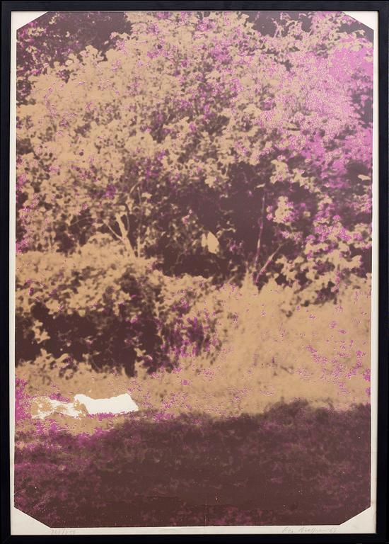 An Silkscreen by Ola Billgren "Då som nu", signed, dated 69 and number 207/250.