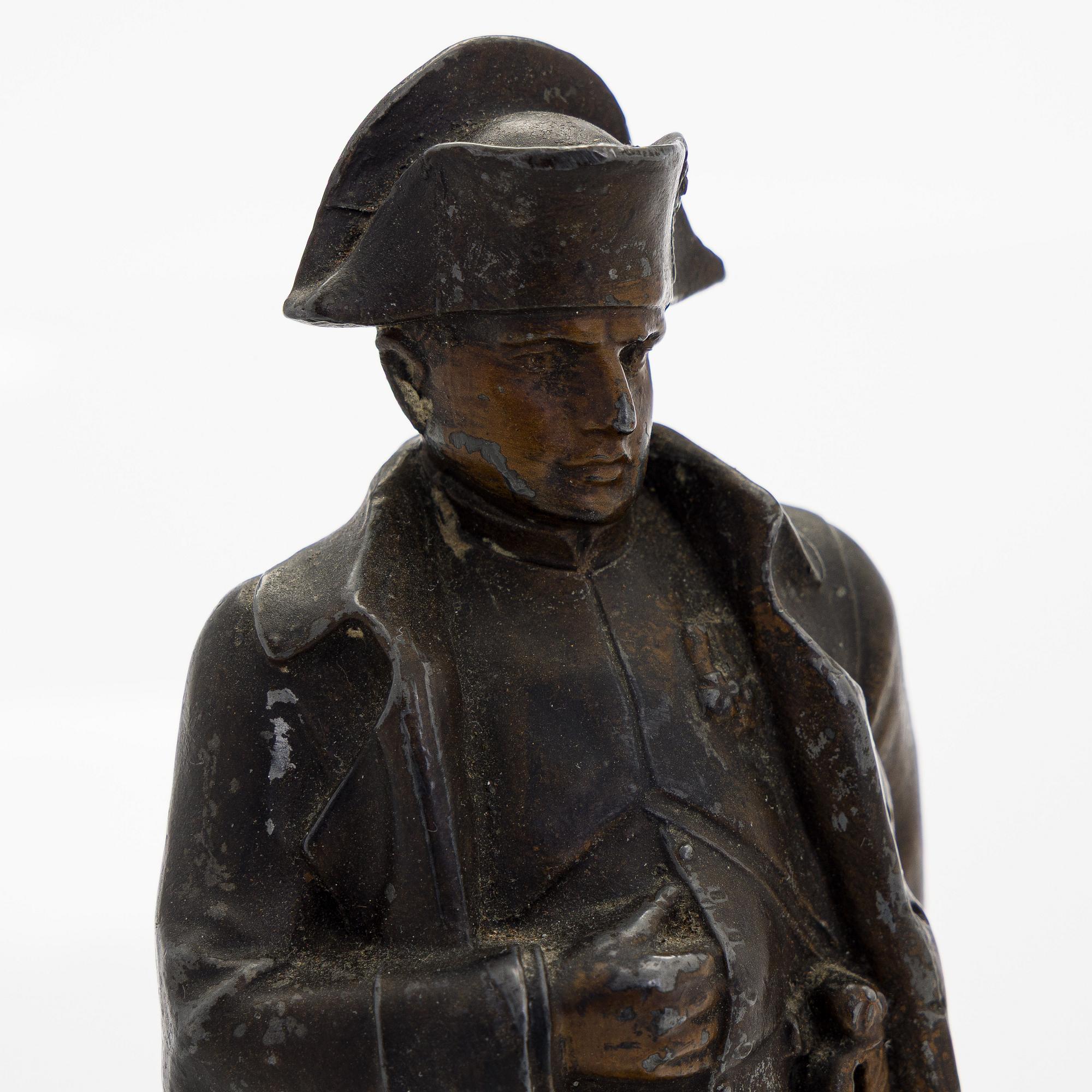 A 20th century patinated white metal sculpture.