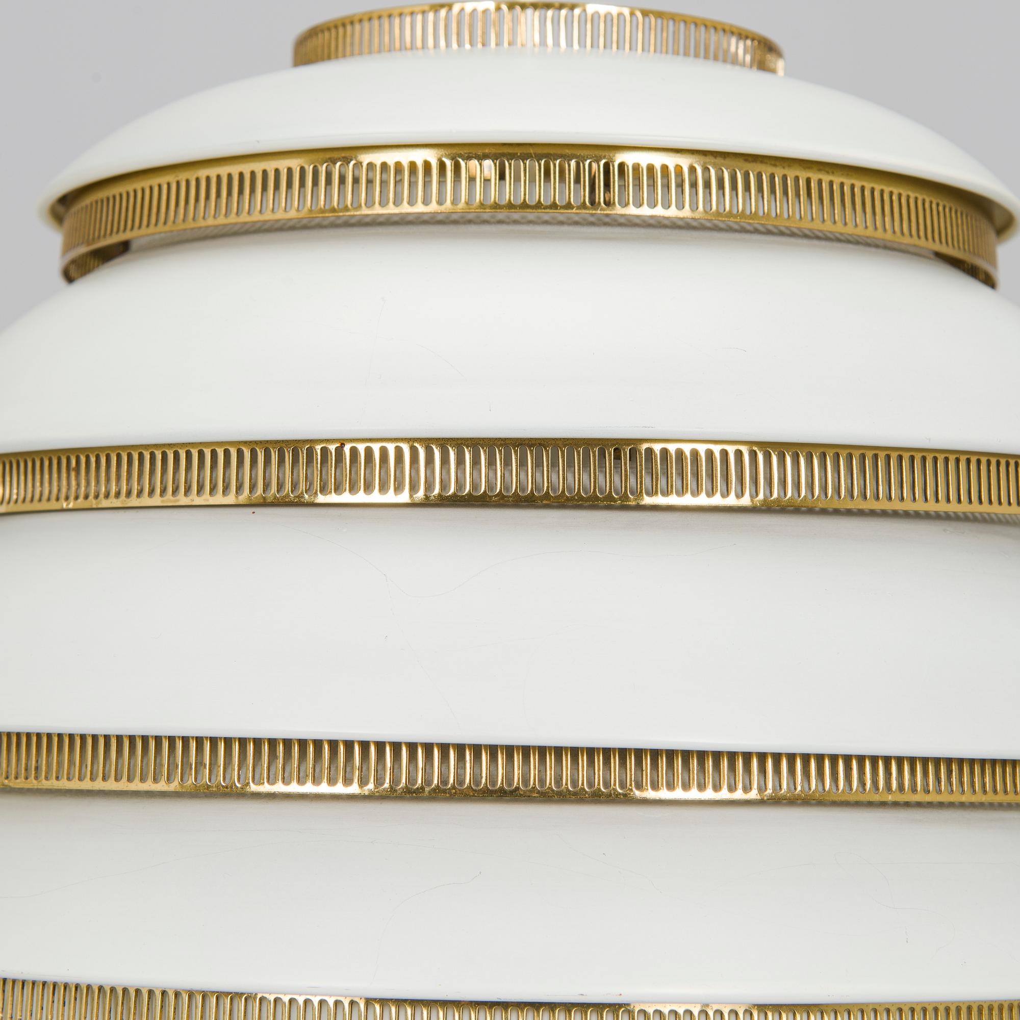 Alvar Aalto, a pendant lamp A332, 'Beehive' for Valaistustyö.