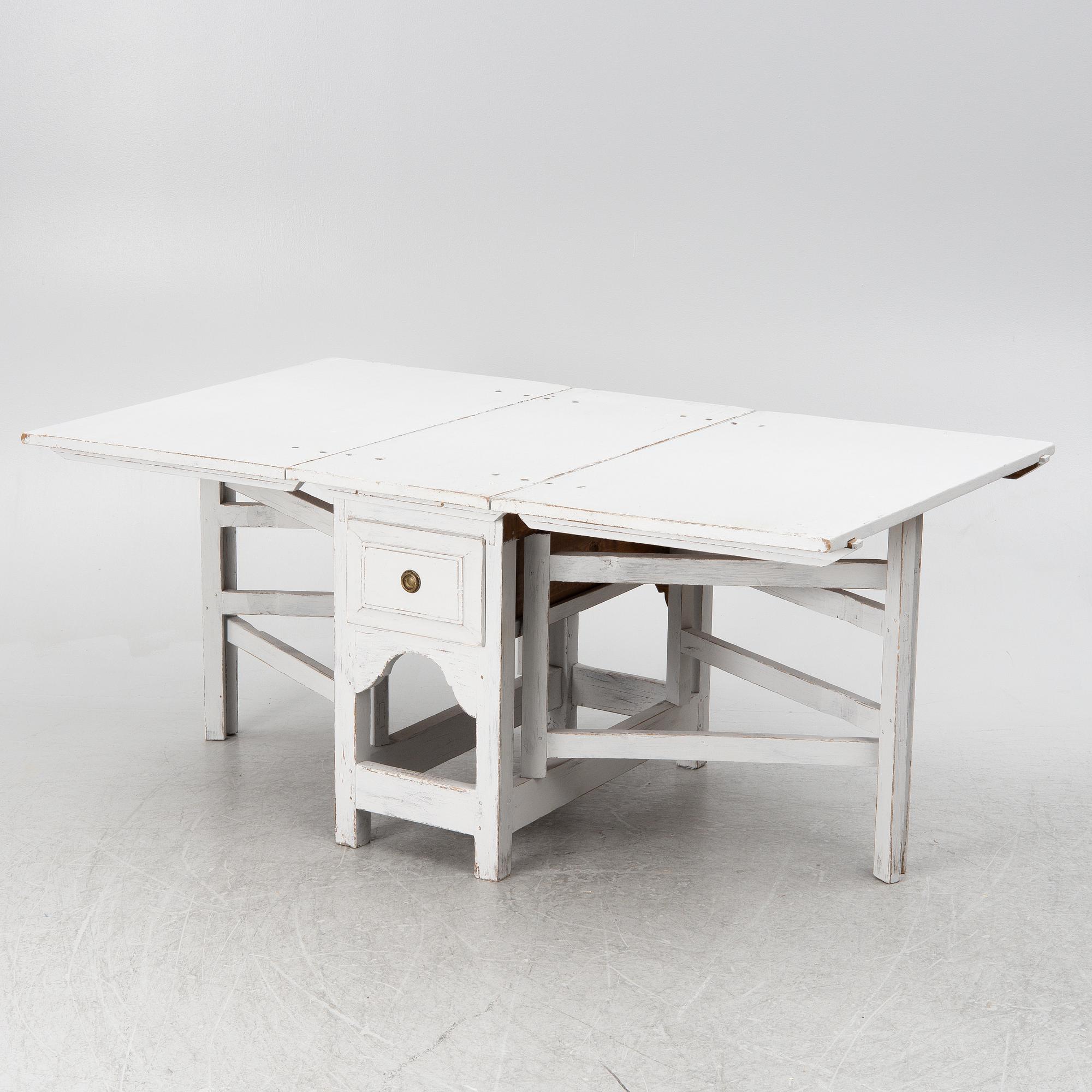 A drop-leaf table, Sweden, 19th century.