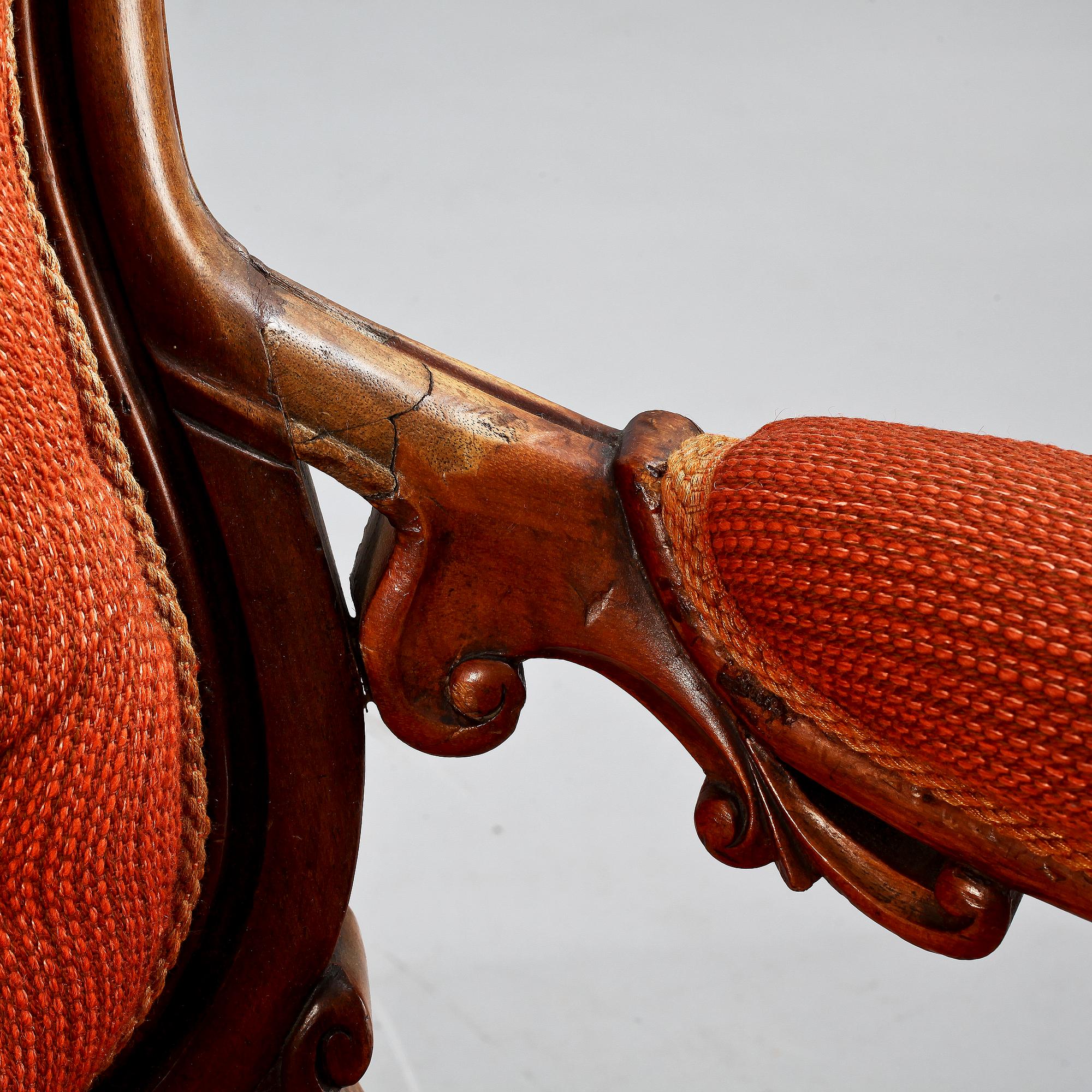 FÅTÖLJER, ett par, nyrokoko, 1800-talets andra hälft.