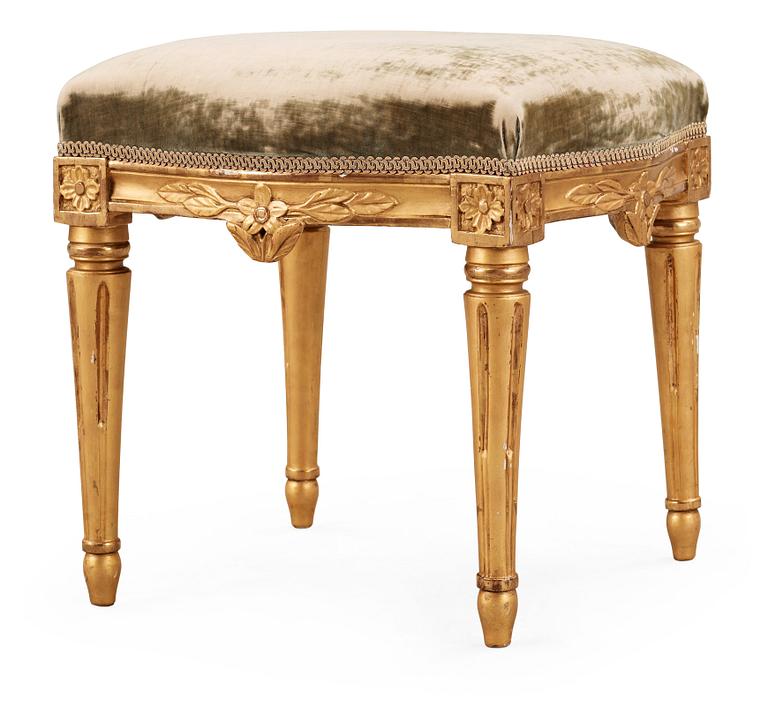 A late Gustavian stool by J. Hammarström.