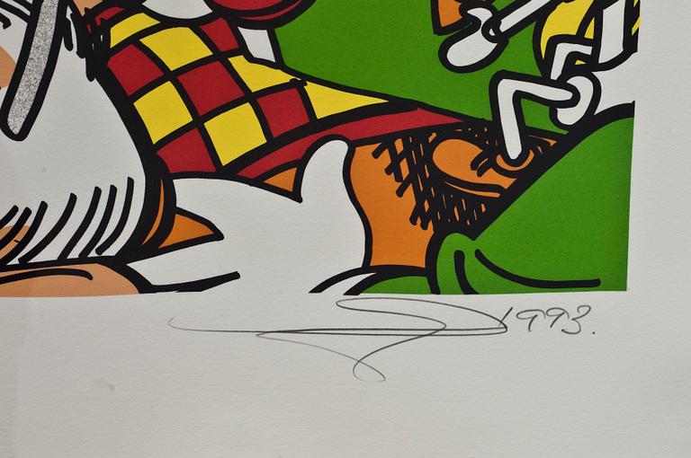 GUDMUNDUR ERRÓ, färgsrigrafi, signerad och numrerad 133/150.