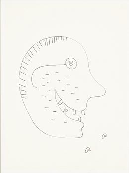 Roger Risberg, indian ink drawing, signed. Executed in 2008.