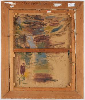 Albin Amelin, Still life with parrot flowers, iris, and white amaryllis.