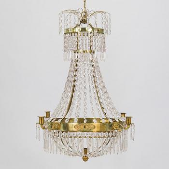 An Empire style chandelier, first part of the 19th century.